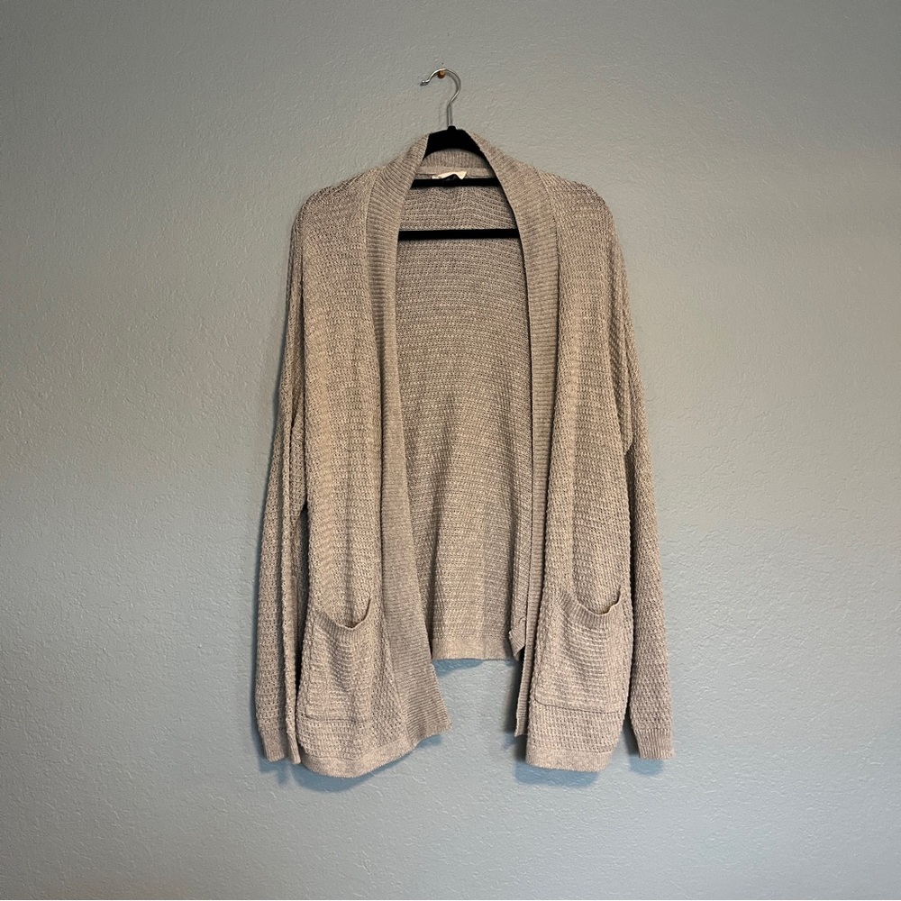 Universal Thread Light Gray Open-Front Cardigan